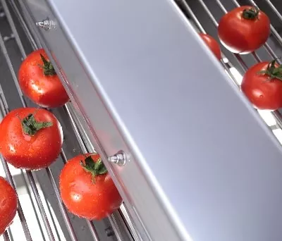 rote Tomaten, die unter Luftklinge getrocknet werden